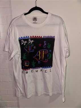 Bye Bye Cozumel White Short Sleeve Graphic Tee